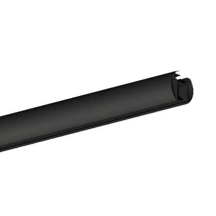 IMPRESS LINE round 35 mm szyna czarny mat - 200cm