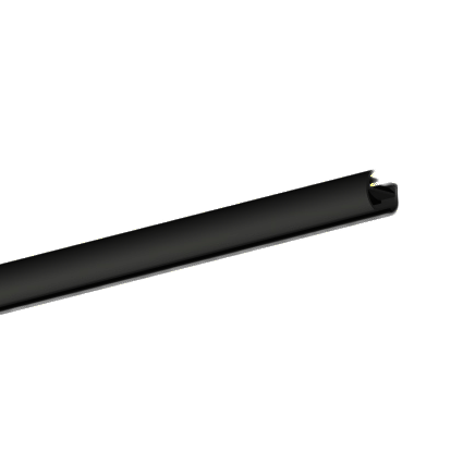 IMPRESS LINE round 25 mm szyna czarny mat - 160cm