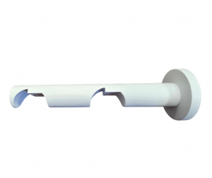 IMPRESS LINE round wspornik podwójny 35/35 biały mat /odl.79 i 80mm/ 