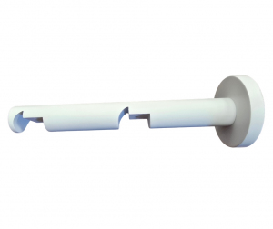 IMPRESS LINE round wspornik podwójny 25/25 biały mat /odl.79 i 80mm/