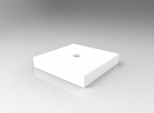 TOP LINE kamień montażowy BIAŁY/STAL 21x21x3.5