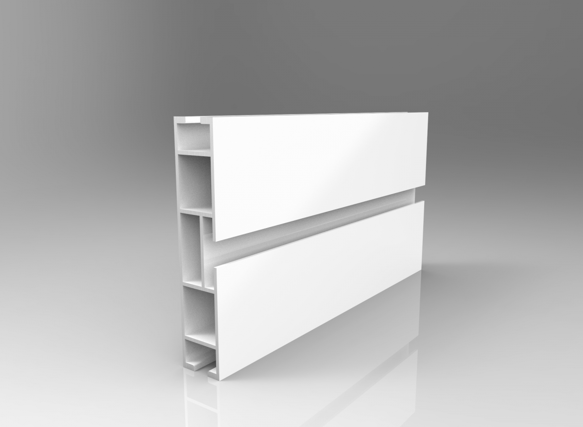 TOP LINE profil 120mm biały błysk 500cm