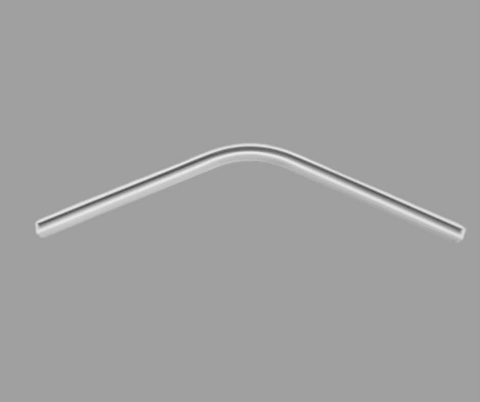 Łuk szyny MS1 135st. w poziomie, całk.dł.szyny 50cm