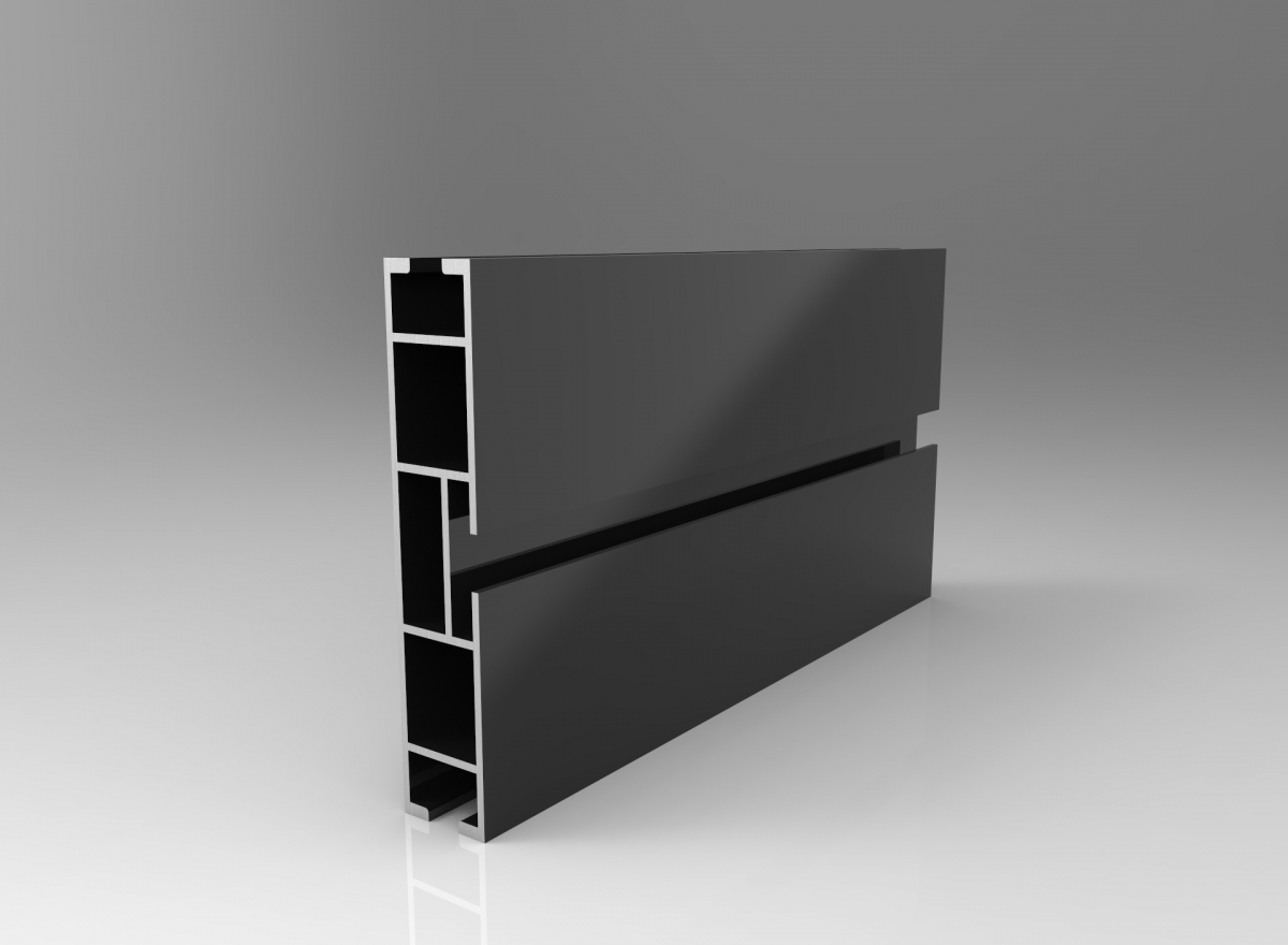 TOP LINE profil 120mm czarny błysk 240cm