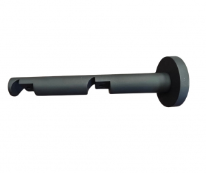 IMPRESS LINE round wspornik podwójny 25/25 czarny mat /odl.79 i 80mm/ 