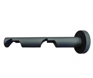 IMPRESS LINE round wspornik podwójny 35/35 czarny mat /odl.79 i 80mm/