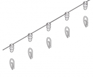 WAVE zestaw wysoki /6/ biały 180cm