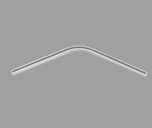 Łuk szyny MS1 135st. w poziomie, całk.dł.szyny 50cm 