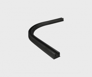 Łuk szyny MS1 90st. w poziomie, całk.dł.szyny 50cm, czarny