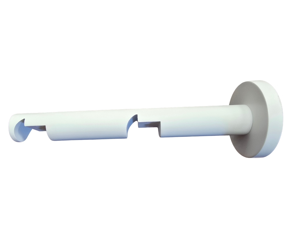 IMPRESS LINE round wspornik podwójny 25/25 biały mat /odl.79 i 80mm/